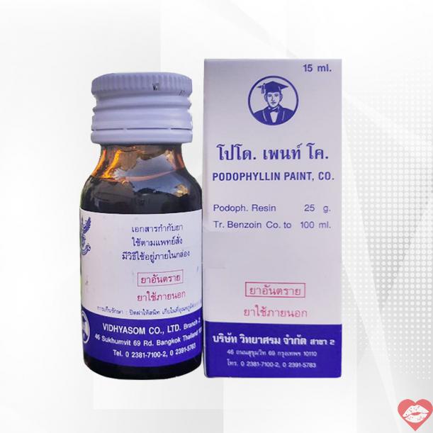Phân phối Thuốc Podophyllin 25 Thái Lan chữa trị sùi mào gà tại nhà cho nam nữ tốt nhất 